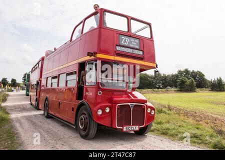 Imberbus 2017, klassischer Bus auf der Salisbury Plain Stockfoto