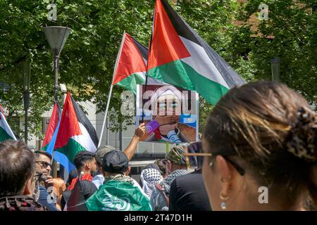 Oktober 2023, Melbourne Victoria Australia, Free Palestine Rally in der State Library of Victoria Credit PjHickox/Alamy Live News Stockfoto