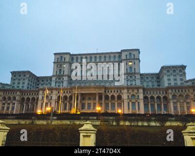 Bukarest City ist die Hauptstadt Rumäniens für ganzjährige Ferien mit ausgezeichnetem Klima, Bukarest City, Rumänien, 01-01-2019 Stockfoto