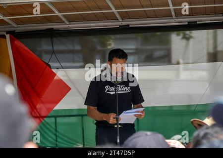 Oktober 2023, Melbourne Victoria Australia, Free Palestine Rally in der State Library of Victoria Credit PjHickox/Alamy Live News Stockfoto