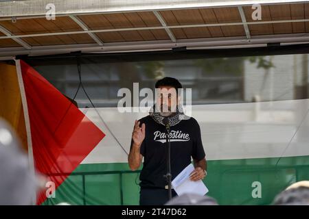 Oktober 2023, Melbourne Victoria Australia, Free Palestine Rally in der State Library of Victoria Credit PjHickox/Alamy Live News Stockfoto