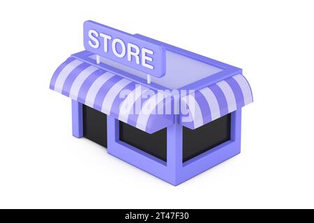 Mini-Symbol für die Web-Benutzeroberfläche auf weißem Hintergrund. 3D-Rendering Stockfoto