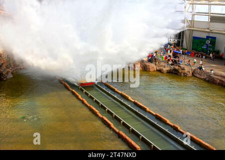 TIANJIN - 17. MAI: Indoor-Landschaftsarchitektur, Happy Valley, am 17. Mai 2014, Tianjin, China. Stockfoto