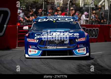 Gold Coast, Australien. 29. Oktober 2023. Todd Hazelwood vom Blanchard Racing Team wurde beim 26. Rennen beim Boost Mobile Gold Goast 500 zum Repco Corner. Quelle: James Forrester/Alamy Live News Stockfoto