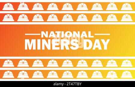 National Miners Day Vektor-Illustration. Geeignet für Grußkarten, Poster und Banner Stock Vektor