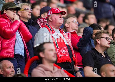 Enschede, Niederlande. Oktober 2023. ENSCHEDE, NIEDERLANDE - 29. OKTOBER: Fans des FC Twente während des niederländischen Eredivisie-Spiels zwischen dem FC Twente und Feyenoord in de Grolsch Veste am 29. Oktober 2023 in Enschede, Niederlande (Foto: Rene Nijhuis/Orange Pictures) Credit: Orange Pics BV/Alamy Live News Stockfoto