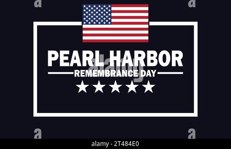 Pearl Harbor Gedenktag. Designvorlage für Banner, Poster, Flyer. Vektorabbildung Stock Vektor