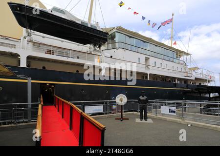 Die Royal Yacht Britannia, Ocean Terminal, Leith Town, Edinburgh City, Schottland, UK Stockfoto