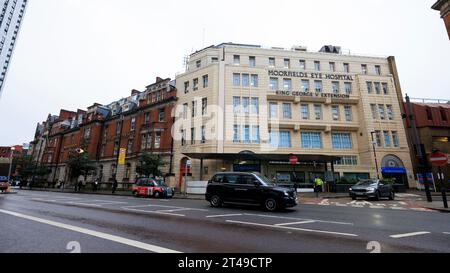 Moorfields Eye Hospital, ein spezialisiertes Augenkrankenhaus des National Health Service (NHS) in Finsbury im London Borough of Islington in London, England Stockfoto