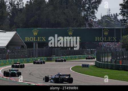 Mexiko-Stadt, Mexiko. Oktober 2023. Logan Sargeant (USA) Williams Racing FW45. 29.10.2023. Formel-1-Weltmeisterschaft, Rd 20, Großer Preis Von Mexiko, Mexiko-Stadt, Mexiko, Wettkampftag. Das Foto sollte lauten: XPB/Press Association Images. Quelle: XPB Images Ltd/Alamy Live News Stockfoto