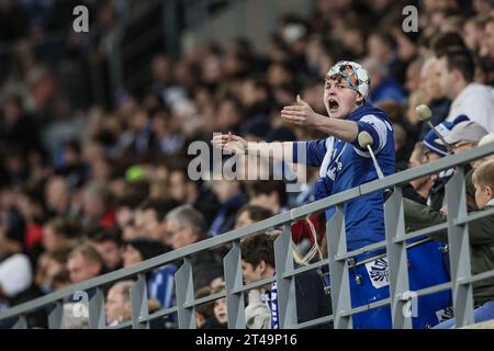 Gent, Belgien. Oktober 2023. Gents Unterstützer wurde während eines Fußballspiels zwischen KAA Gent und Standard de Lüttich am Sonntag, den 29. Oktober 2023 in Gent, am 12. Tag der Saison 2023-2024 der ersten Liga der „Jupiler Pro League“ der belgischen Meisterschaft, dargestellt. BELGA FOTO BRUNO FAHY Credit: Belga News Agency/Alamy Live News Stockfoto