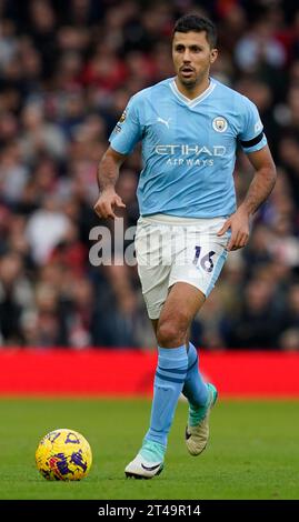 MANCHESTER, GROSSBRITANNIEN. Oktober 2023. Rodri von Manchester City während des Premier League-Spiels in Old Trafford, Manchester. Der Bildnachweis sollte lauten: Andrew Yates/Sportimage Credit: Sportimage Ltd/Alamy Live News Stockfoto