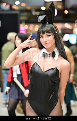 Excel London, Großbritannien. Oktober 2023. Die MCM Comic Con London 2023 auf der Excel in London, Großbritannien, wird von Tausenden von Menschen besucht, die ihre Lieblingskostüme tragen. Quelle: Siehe Li/Picture Capital/Alamy Live News Stockfoto