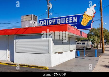 Molkerei Queen entlang der Route 66 in Albuquerque, New Mexico, USA [keine Freigabe der Immobilie; nur redaktionelle Lizenzierung] Stockfoto