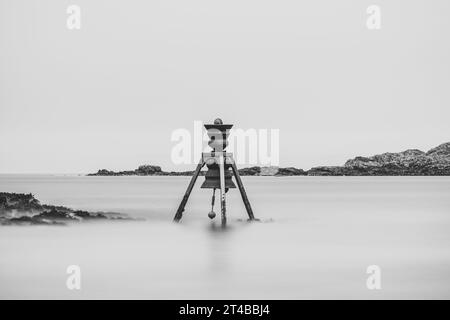 Gezeiten Glocke, Bosta Beach, Great Bernera, Isle of Lewis Stockfoto