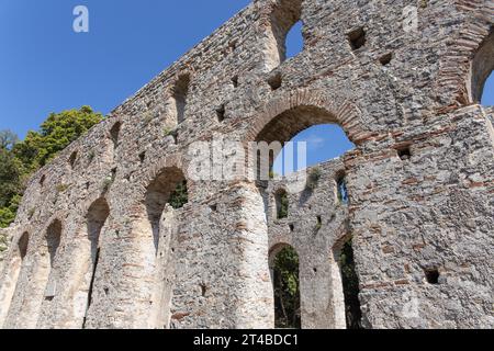 Basilika, römische Ruine von Butrint, Albanien Stockfoto