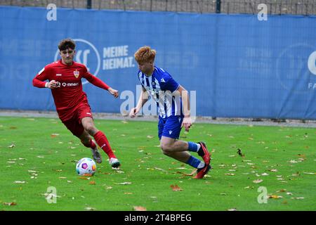 Der Karlsruher SC U17 gewinnt gegen den VfB Stuttgart Derby KSC Karlsruhe 28. Oktober 2023 Stockfoto