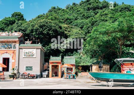 Hongkong - 17. September 2023 : Lamma Island Sok Kwu Wan Tin Hau Temple Stockfoto