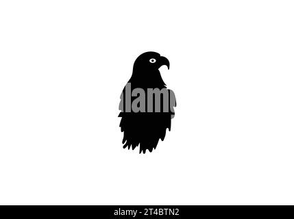 Illustration des minimalen Stils des Weißkopfseeadlers Stock Vektor