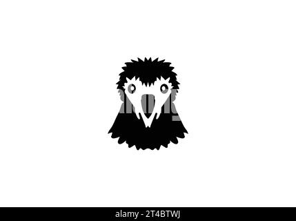 Illustration des minimalen Stils des Weißkopfseeadlers Stock Vektor