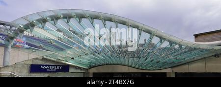 Außenansicht des Waverley Market Building, Edinburgh City, Schottland, Großbritannien Stockfoto