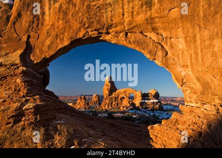 Blick auf den Park in einem Bogen, Moab, Utah. Stockfoto