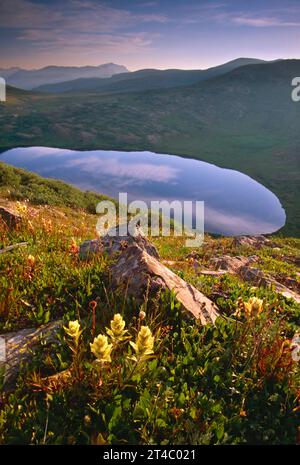 Verde See, Highland Mary Seen Gebiet in der Nähe von Silverton, San-Juan-Gebirge, Weminuche Wilderness, Colorado Stockfoto