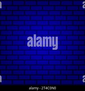 Blaue Ziegelwand, Hintergrundillustration Stockfoto