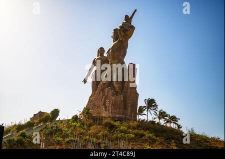 Statue genannt Denkmal der afrikanischen Renaissance in Dakar, Senegal Stockfoto