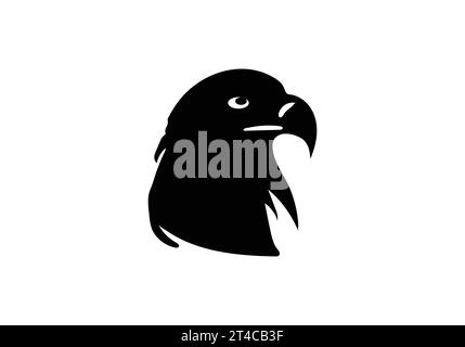 Illustration des minimalen Stils des Weißkopfseeadlers Stock Vektor