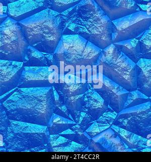 2D-Illustration blauer Hintergrund und Texturstein nahtlos Stockfoto