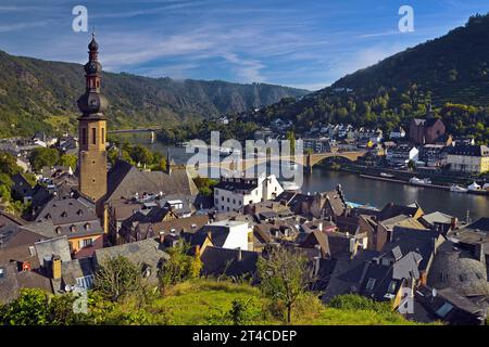 Stadtblick von Cochem an der Mosel, Deutschland, Rheinland-Pfalz, Cochem Stockfoto