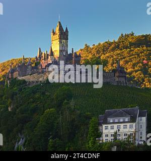 Kaiserburg Cochem, Deutschland, Rheinland-Pfalz, Cochem Stockfoto