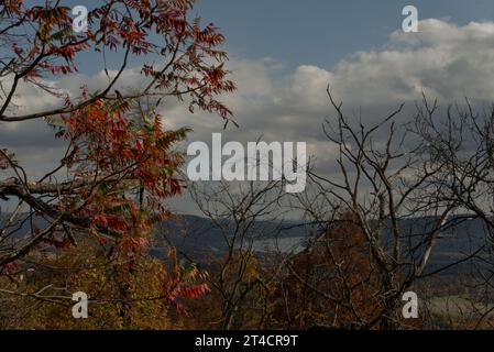 Blick vom Peters Mountain auf dem Appalachian Trail in Pennsylvania Stockfoto