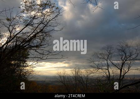 Blick vom Peters Mountain auf dem Appalachian Trail in Pennsylvania Stockfoto