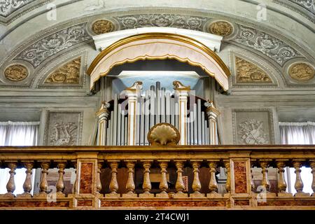 Orgel der Kirche San Giovanni della Pigna, Rom, Italien Stockfoto