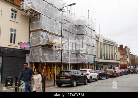 Die Bibliothek wurde 2023 in Northampton umgebaut Stockfoto