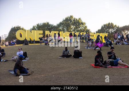 Atlanta, Usa. Oktober 2023. Tag 2 des ONE Musicfests begann am 29. Oktober 2023 im Piedmont Park in Atlanta, Georgia. (Foto: Jay Wiggins/SIPA USA) Credit: SIPA USA/Alamy Live News Stockfoto