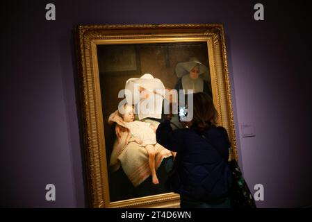 Blick auf die Ausstellung „Maestras“ im Thyssen-Bornemisza Museum in Madrid, 30. Oktober 2023, Spanien Stockfoto