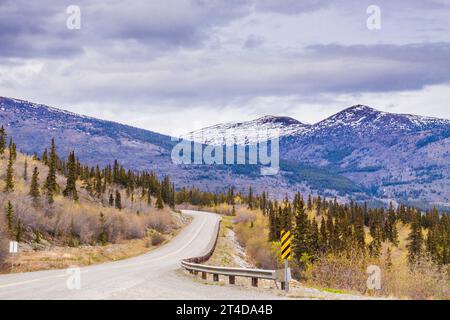 Klondike Highway im Yukon-Territorium Kanadas. Stockfoto