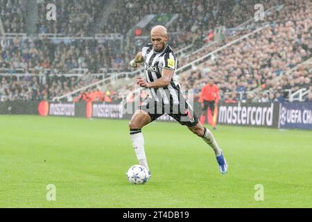 Joelinton of Newcastle - Newcastle United gegen Borussia Dortmund, UEFA Champions League, St. James' Park, Newcastle upon Tyne, Großbritannien - 25. Oktober 2023 Stockfoto