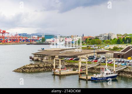 Hafen von Vancouver in Vancouver, British Columbia, Kanada. Stockfoto