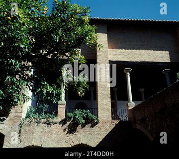 PALACIO DE CARLOS V. LAGE: MONASTERIO. CUACOS DE YUSTE. CACERE. SPANIEN. Stockfoto