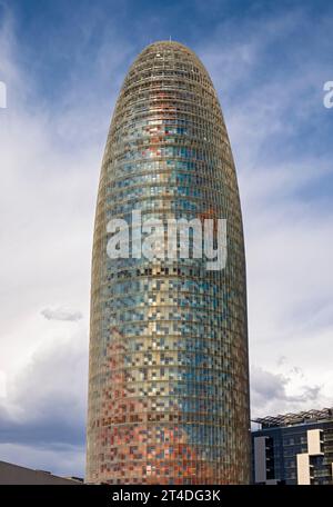 Torre Gloiries, auch bekannt als Torre Agbar, Barcelona, Spanien Stockfoto