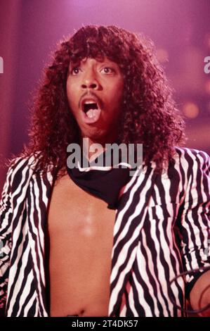 N1012 ;RICK JAMES 1983 ; Credit: Lynn McAfee / Performing Arts Images www.performingartsimages.com Stockfoto