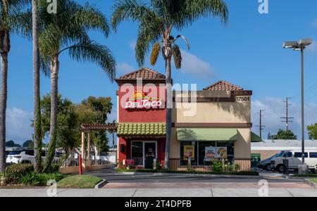 Del Taco Fast Food mexikanische Küche, Huntington Beach, Kalifornien. Stockfoto