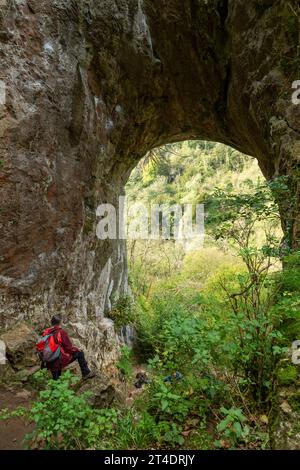 Reynards Cave Arch, Dovedale, Derbyshire Stockfoto