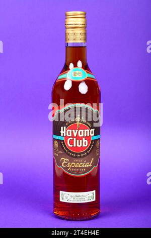 Flasche Cuban Havana Club Especial Rum Stockfoto