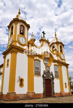Die Kirche Santo Antônio befindet sich in Tiradentes, Bundesstaat Minas Gerais, Brasilien Stockfoto