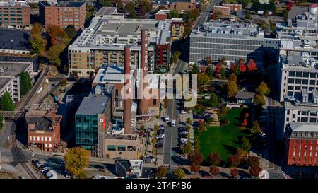 Winston-Salem, NC, USA. 30. Oktober 2023. Luftaufnahme der Stadt Winston-Salem (Foto: © Walter G Arce SR Grindstone Medi/ASP) NUR REDAKTIONELLE VERWENDUNG! Nicht für kommerzielle ZWECKE! Stockfoto